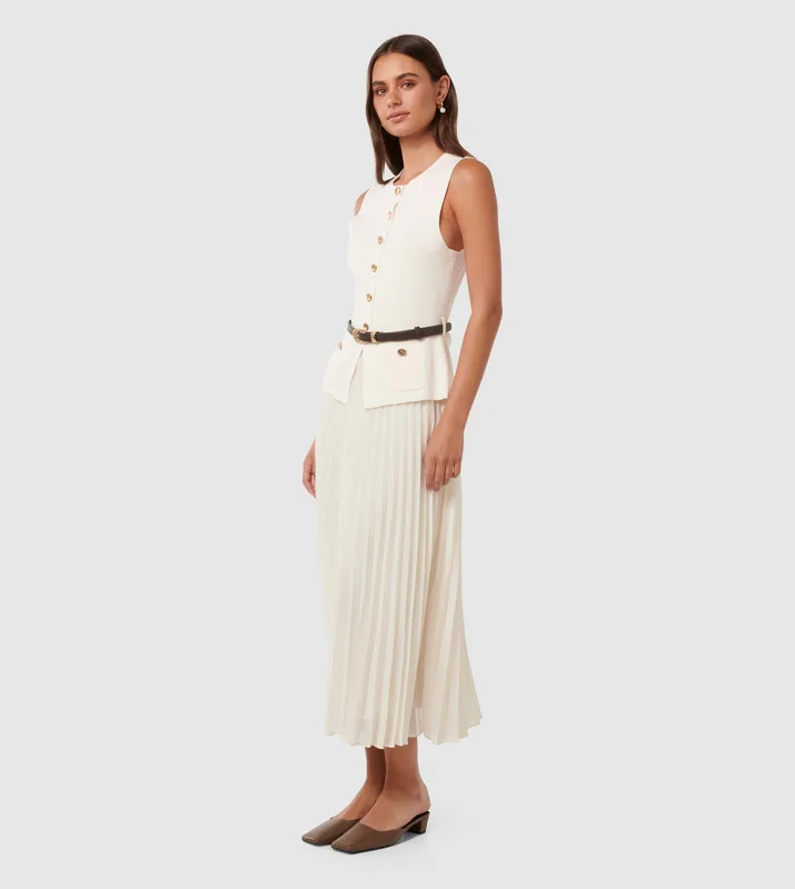 forever new  DAPHNE Waistcoat Sleeveless Midi Dress for Women | Best Price UAE